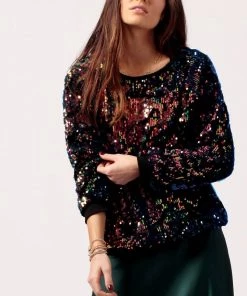 Hayden Velvet & Sequin Sweatshirt Clothing