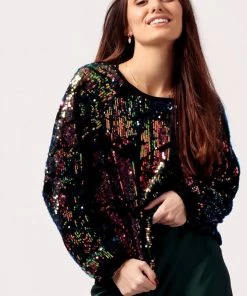 Hayden Velvet & Sequin Sweatshirt Clothing