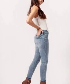 Special A Clothing Skinny Mid Rise Light Wash Jeans