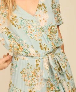 Timing New Arrivals Wrap Floral Print Jumpsuit