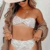 MILK MONEY - DropShip Zebra Micro Bandeau Bikini Set New Arrivals