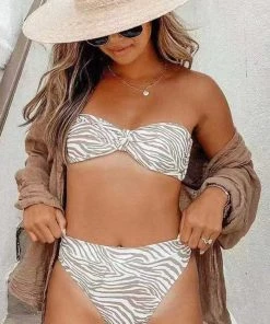 MILK MONEY - DropShip Zebra Micro Bandeau Bikini Set New Arrivals