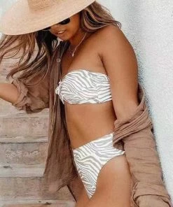 MILK MONEY - DropShip Zebra Micro Bandeau Bikini Set New Arrivals