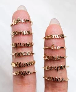 MILK MONEY - DropShip Minimalist Zodiac Open Rings New Arrivals