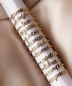 MILK MONEY - DropShip Minimalist Zodiac Open Rings New Arrivals