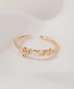 MILK MONEY - DropShip Minimalist Zodiac Open Rings New Arrivals