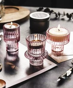 MILK MONEY - DropShip Pink Glass Candlestick Holders New Arrivals 11 MILK MONEY - DropShip Pink Glass Candlestick Holders New Arrivals